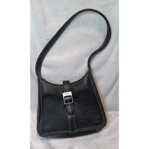 Kenneth Cole Reaction Black Pebbled Leather Shoulder Bag Women’s Handbag